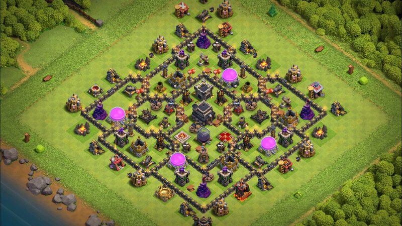 Town Hall 9 Trophy Base layout by TReX