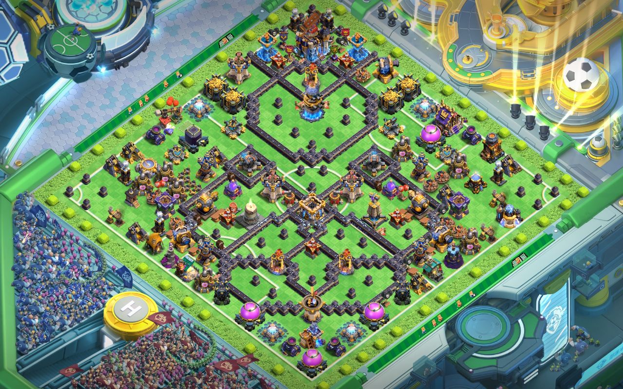 Town Hall 18 Trophy Base layout by Shakil Ahmed