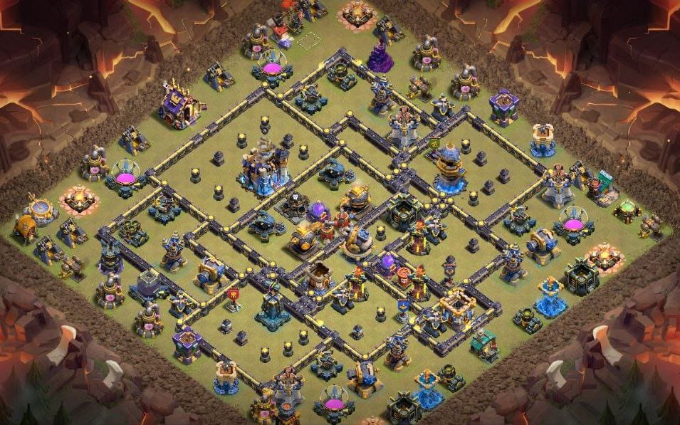Town Hall 18 Trophy Base layout by BASE MAKER