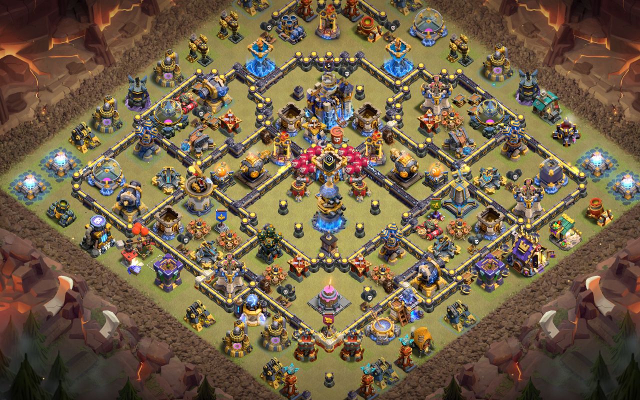 Town Hall 18 War Base layout by Raazace Maharjan