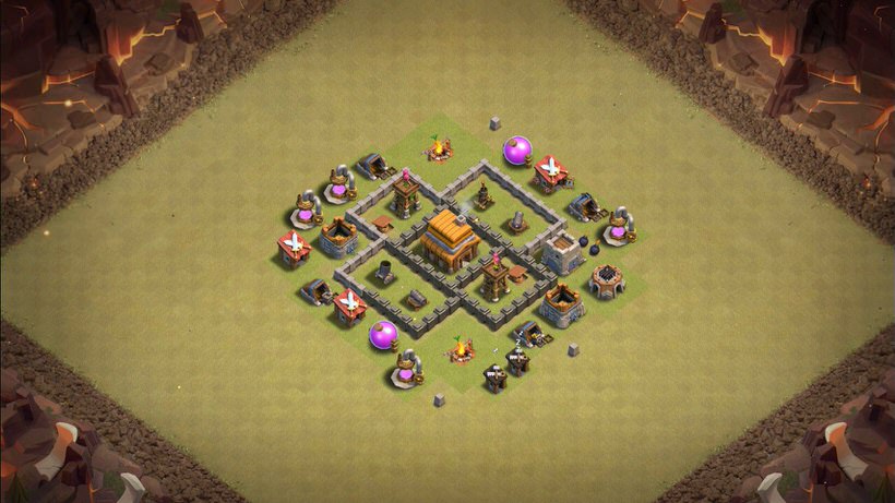 Town Hall 4 War Base layout by TReX