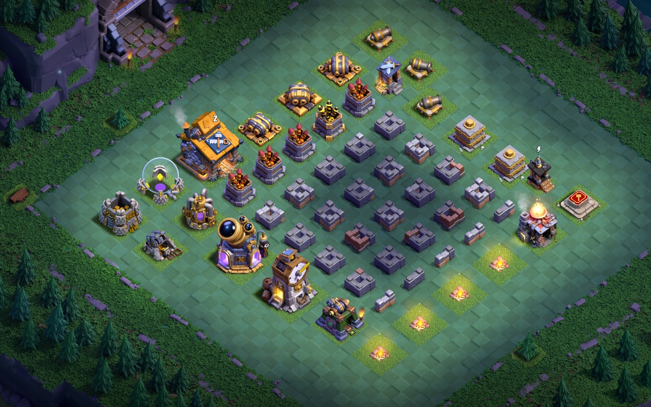 Builder Hall 10 Builder Base layout by Sn0w0wl
