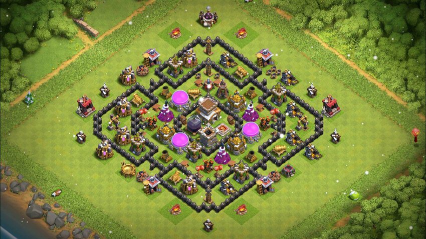 Town Hall 8 Farming Base layout by TReX