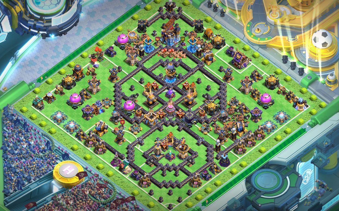 Town Hall 18 Trophy Base layout by Shakil Ahmed