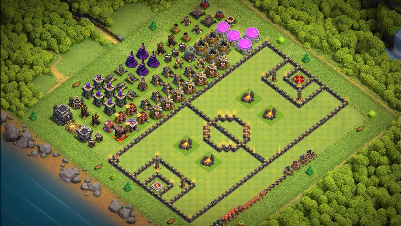 Town Hall 9 Fun Base layout by TReX