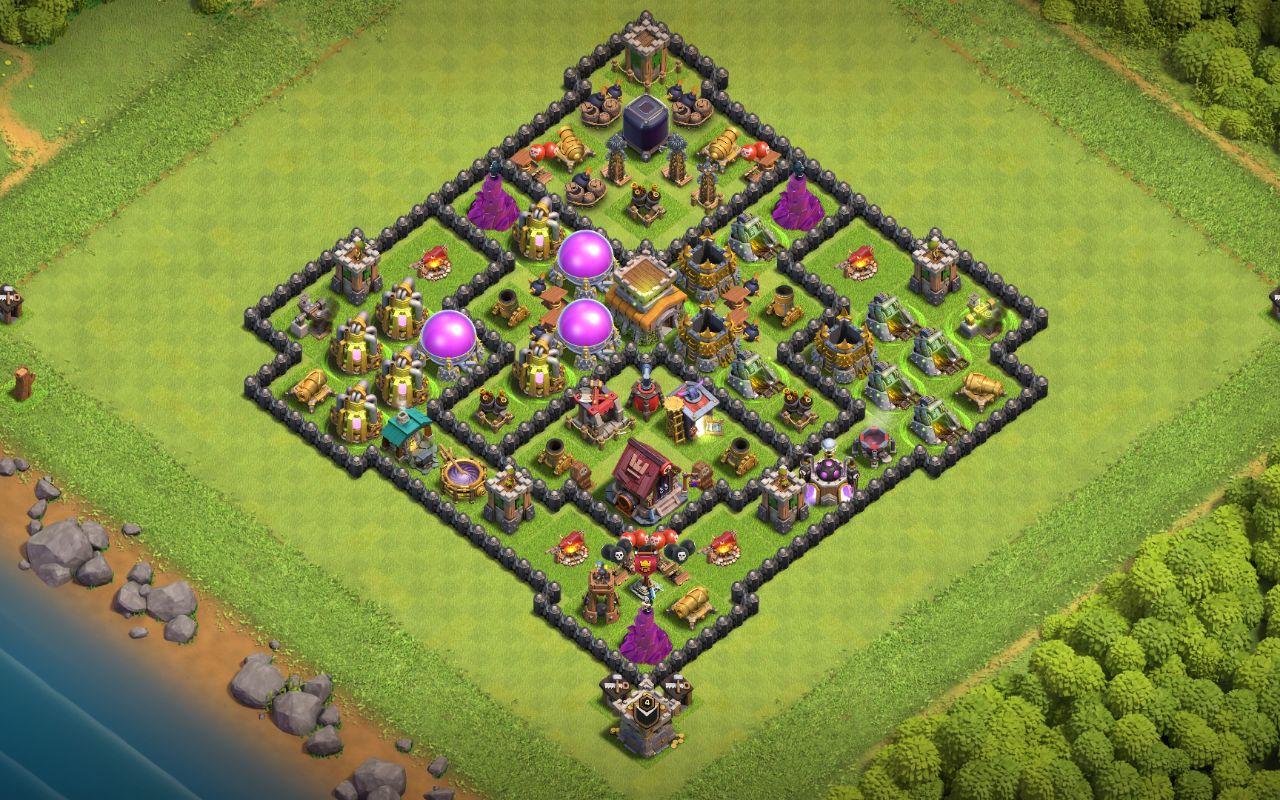 Town Hall 8 War Base layout by Golden Echo