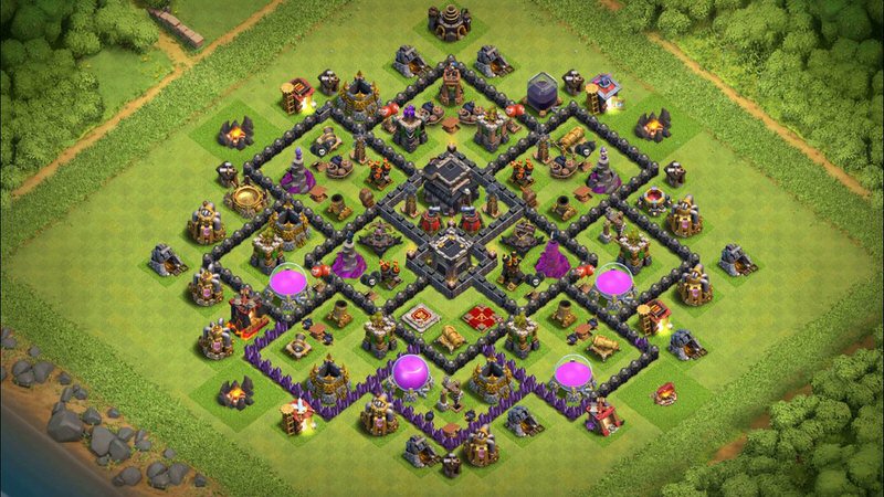 Town Hall 9 Trophy Base layout by TReX