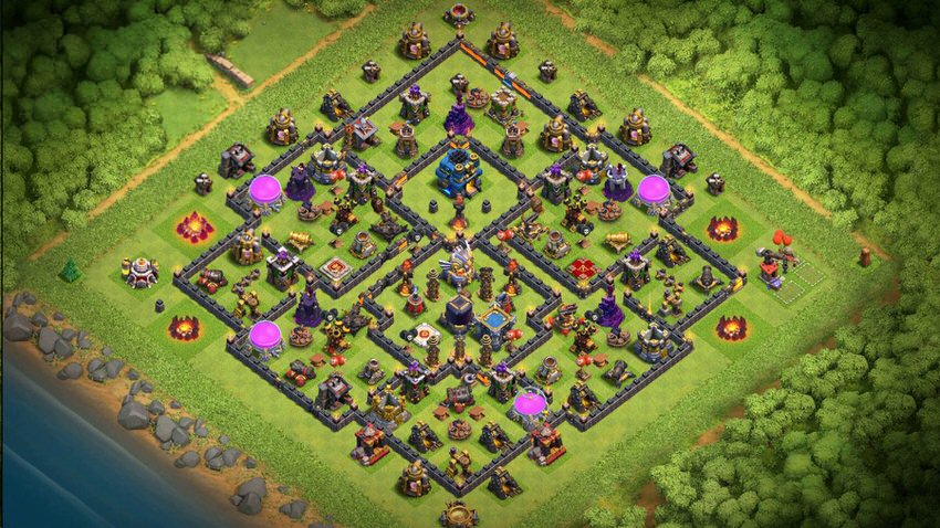 Town Hall 12 Hybrid Base layout by TReX