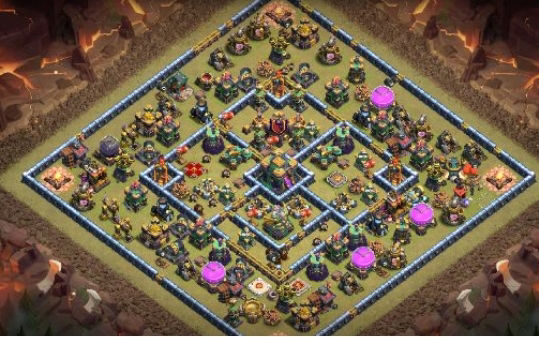 Town Hall 14 War Base layout by Gaming Sanged