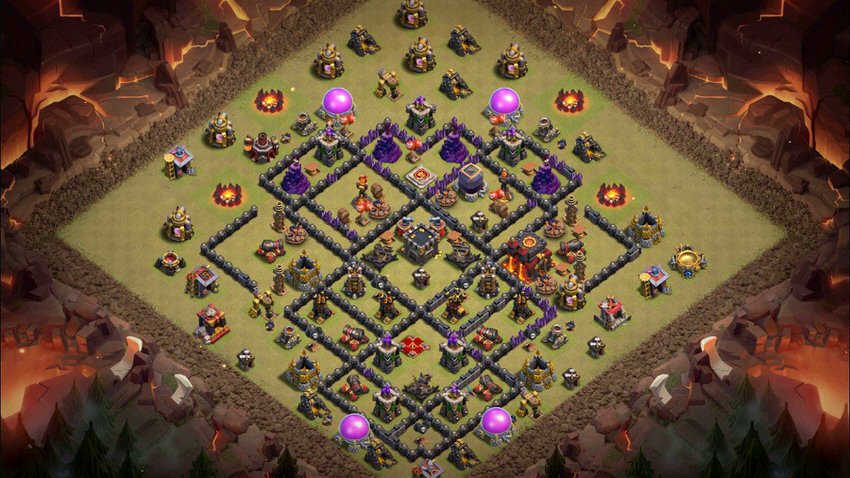 Town Hall 10 War Base layout by TReX