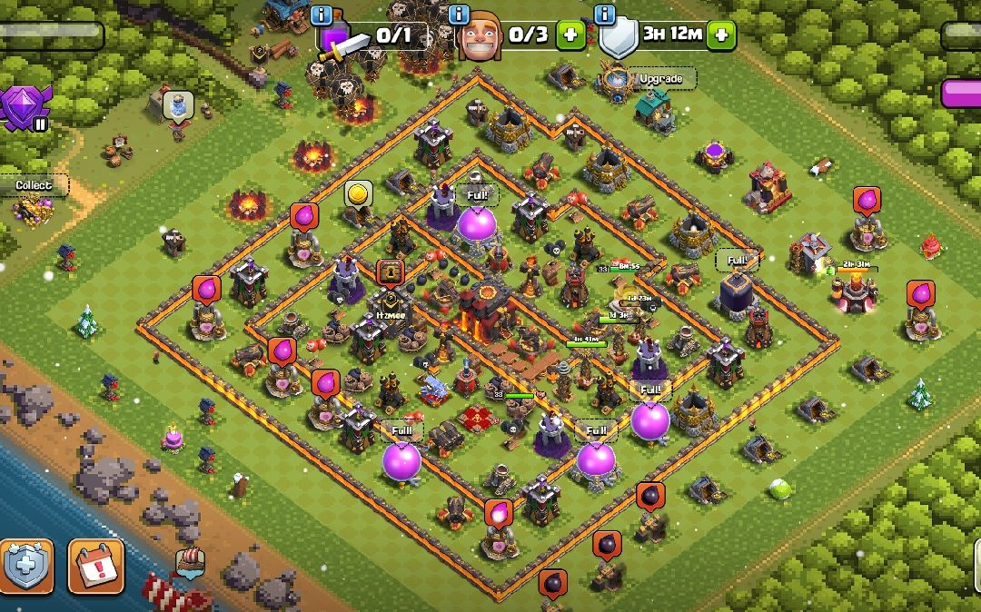 Town Hall 10 Trophy Base layout by Goblinz