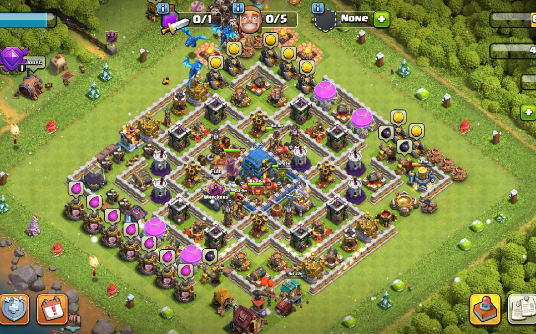 Town Hall 12 Trophy Base layout by Freddie