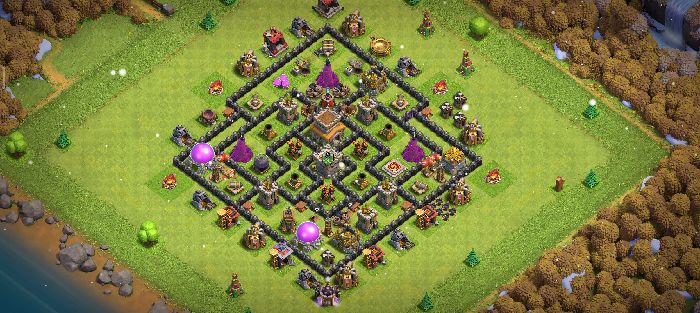 Town Hall 8 Trophy Base layout by MaGic