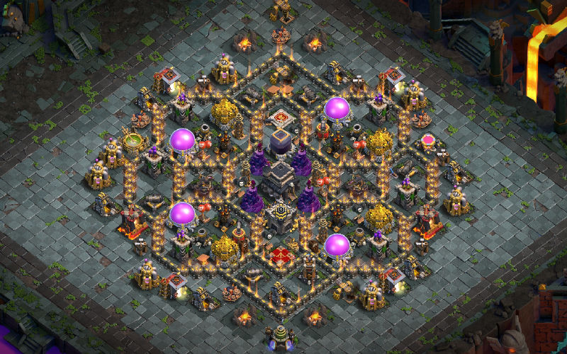 Town Hall 9 Hybrid Base layout by Mr.Save/Layout