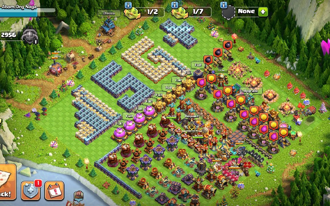 Town Hall 16 Fun Base layout by ong Naga