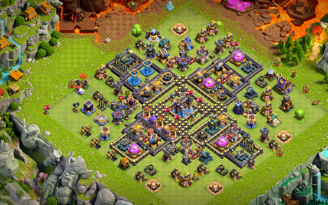 Town Hall 18 Hybrid Base layout by Mighty