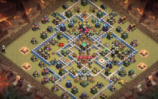 Town Hall 14 War Base layout by Gaming Sanged