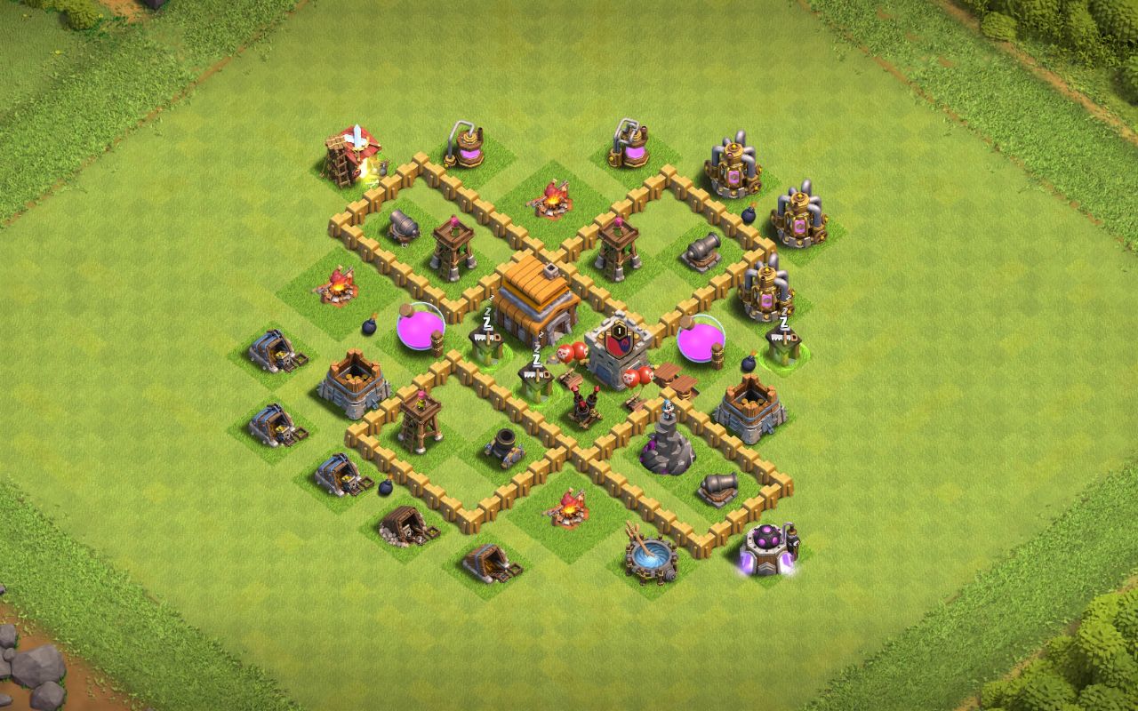 Town Hall 5 Farming Base layout by Voidrex
