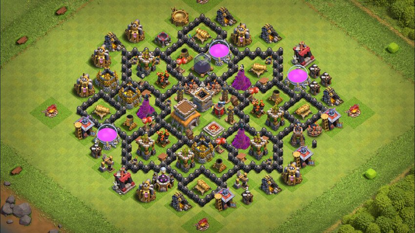 Town Hall 8 Trophy Base layout by TReX