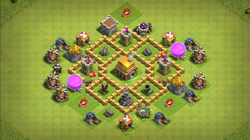 Town Hall 5 Trophy Base layout by TReX
