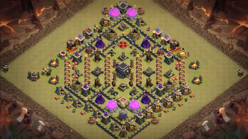 Town Hall 9 War Base layout by TReX