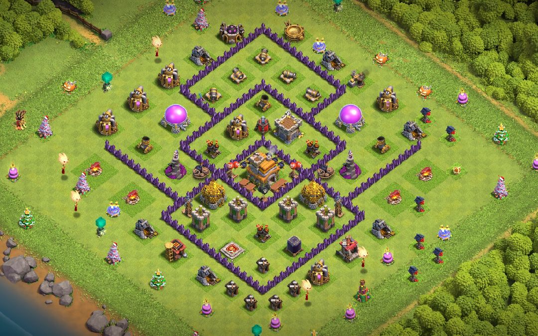 Town Hall 7 Hybrid Base layout by Kwon Eunbi