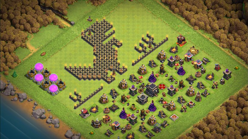 Town Hall 9 Fun Base layout by TReX