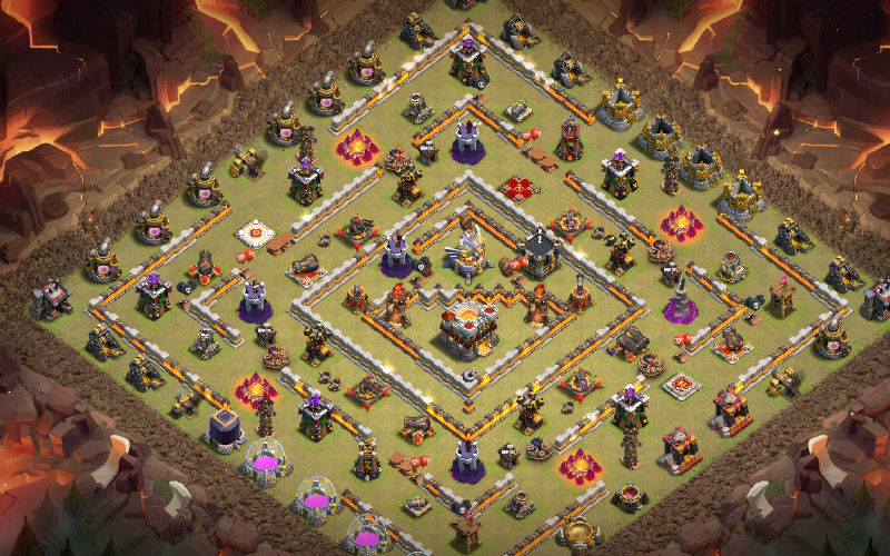 Town Hall 11 Hybrid Base layout by SoMiYa