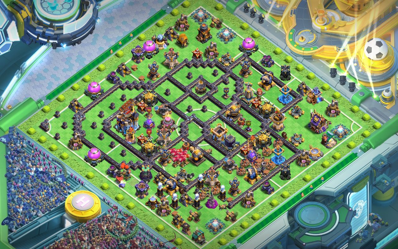 Town Hall 18 Trophy Base layout by Shakil Ahmed