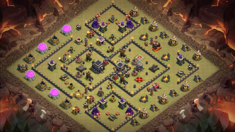 Town Hall 9 War Base layout by TReX