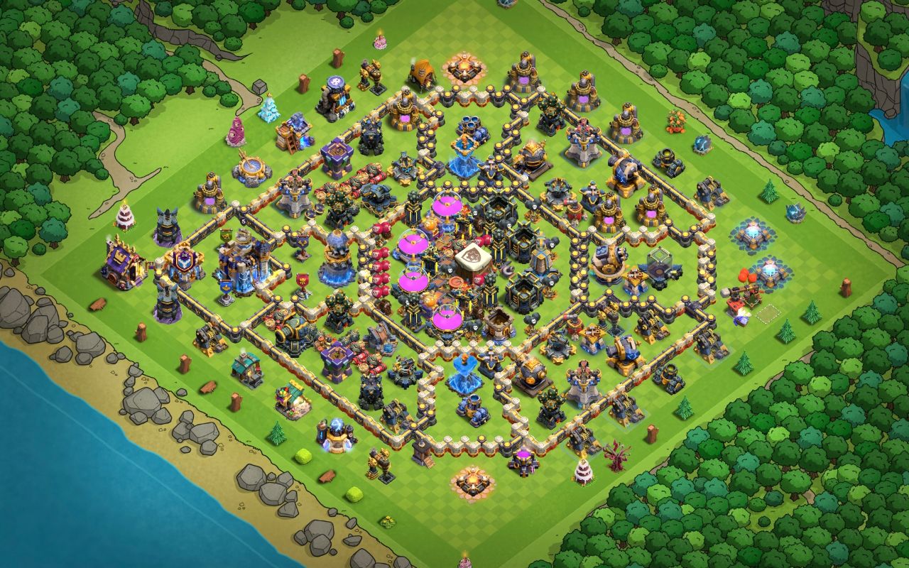 Town Hall 18 War Base layout by Levent