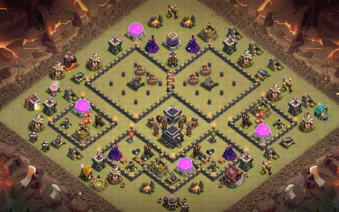 Town Hall 9 War Base layout by Liya Amelia