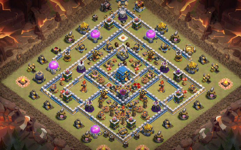 Town Hall 12 Hybrid Base layout by USER2056903