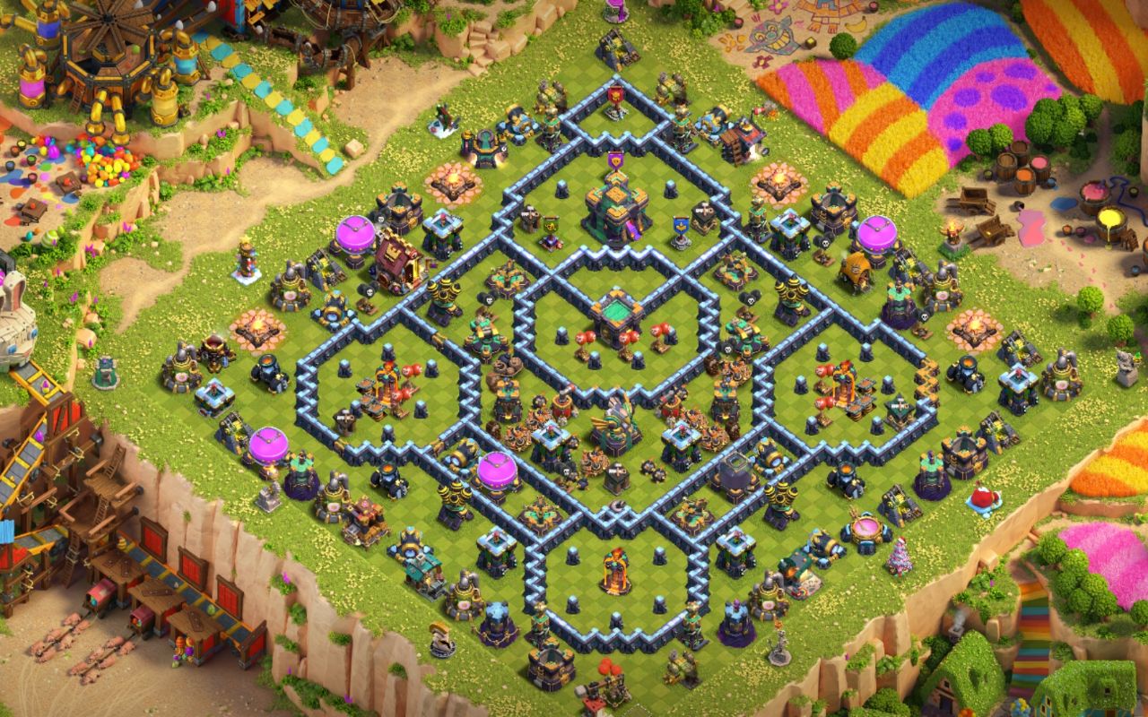 Town Hall 14 War Base layout by Razana