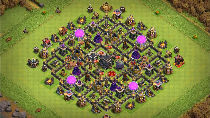 Town Hall 9 Trophy Base layout by TReX