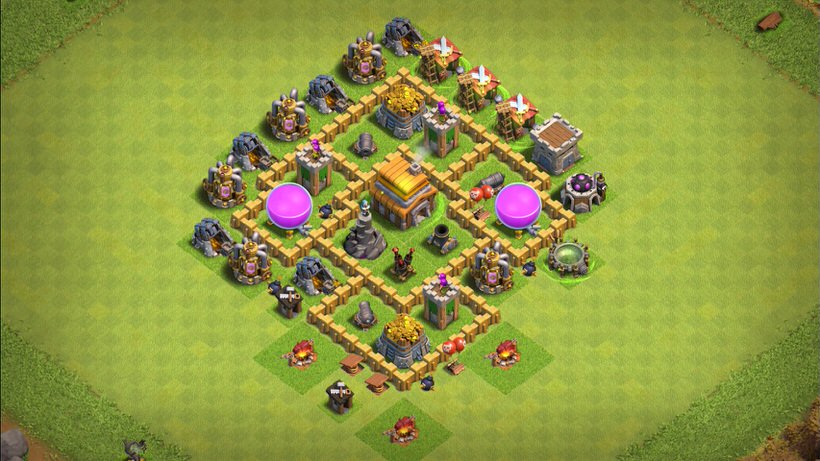 Town Hall 5 Trophy Base layout by TReX