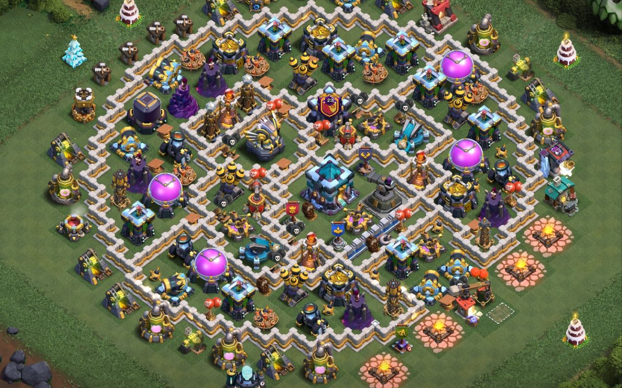 Town Hall 13 Trophy Base layout by Desteroya