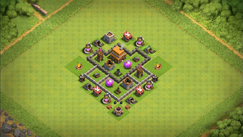 Town Hall 4 Farming Base layout by TReX