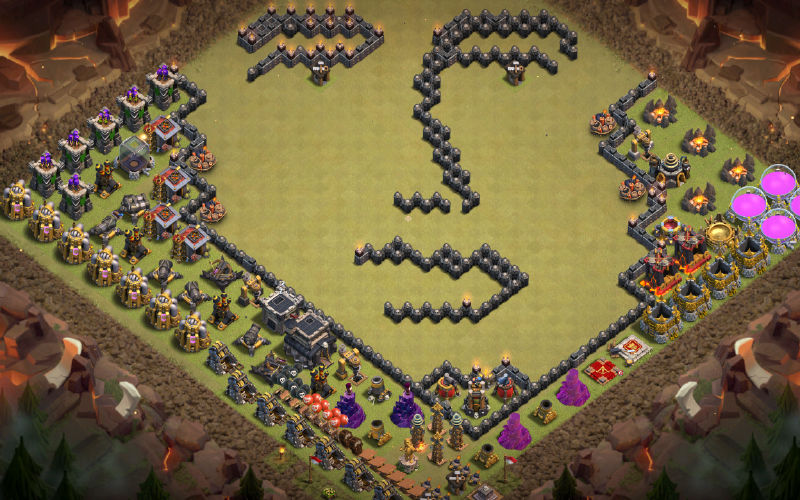 Town Hall 9 Fun Base layout by Base-Coc