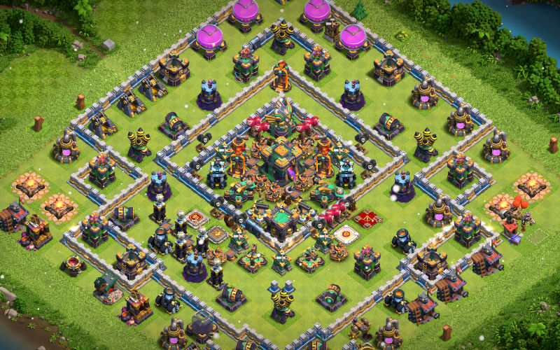 Town Hall 14 Trophy Base layout by XLR8