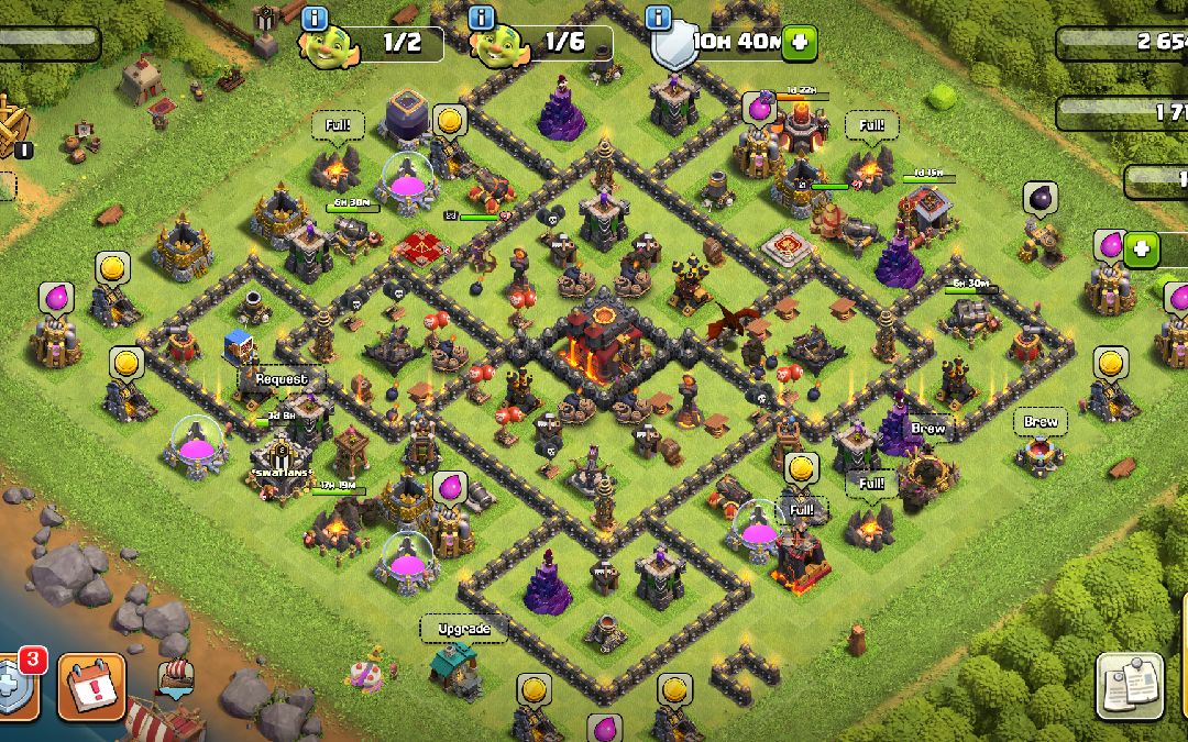 Town Hall 10 Hybrid Base layout by User