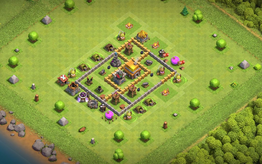 Town Hall 5 Trophy Base layout by SONU