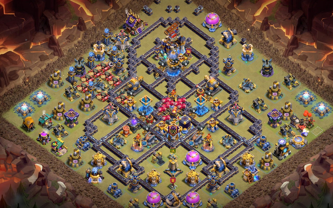 Town Hall 18 War Base layout by Kings Villa