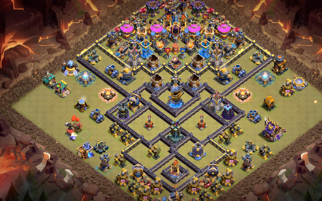 Town Hall 18 War Base layout by Mighty