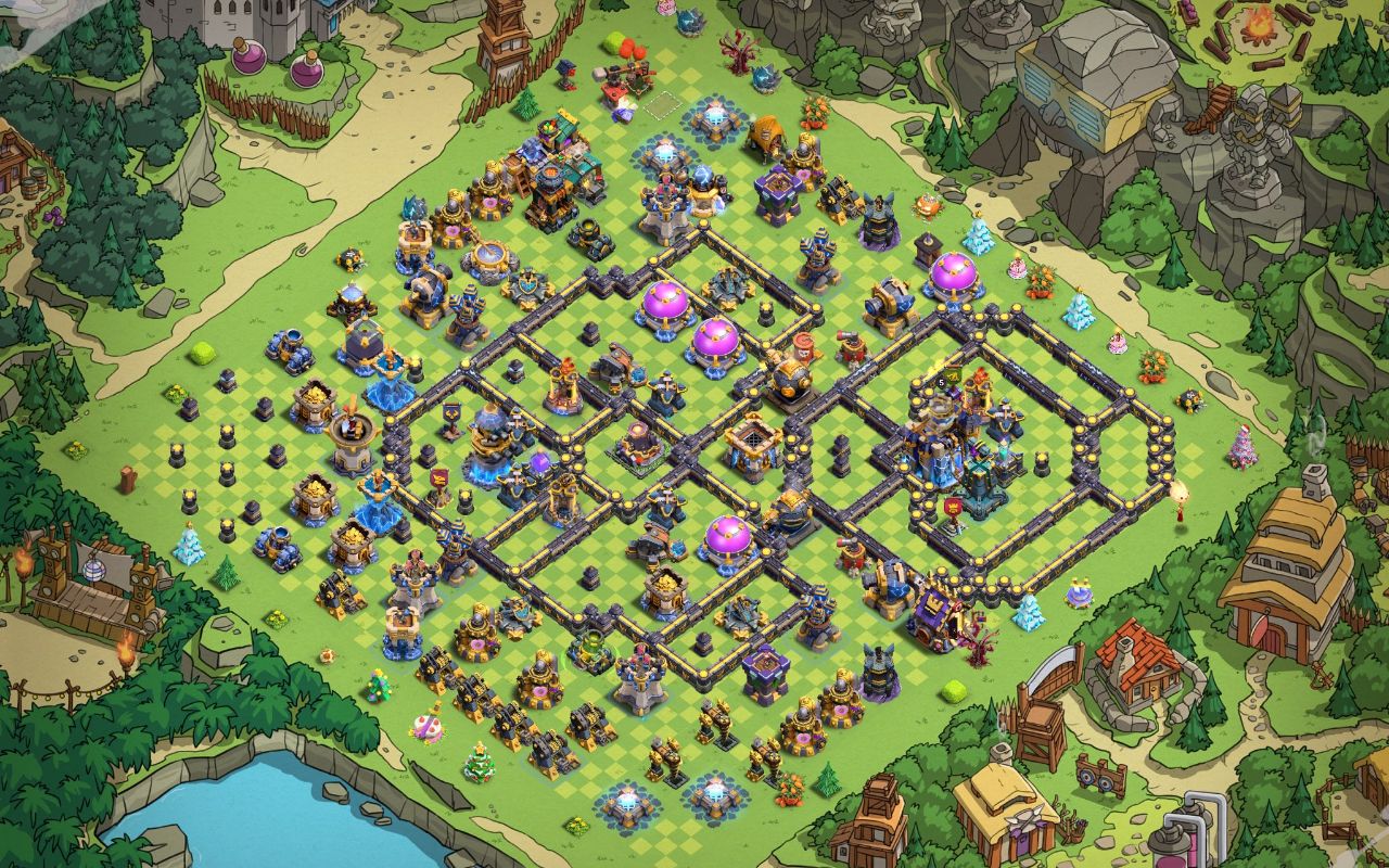Town Hall 18 Trophy Base layout by XLR8