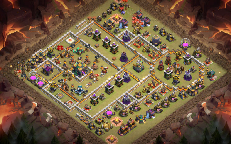 Town Hall 14 Hybrid Base layout by ALOKOZAY KHAN