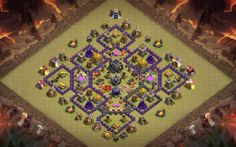 Town Hall 9 Hybrid Base layout by NIPE YT