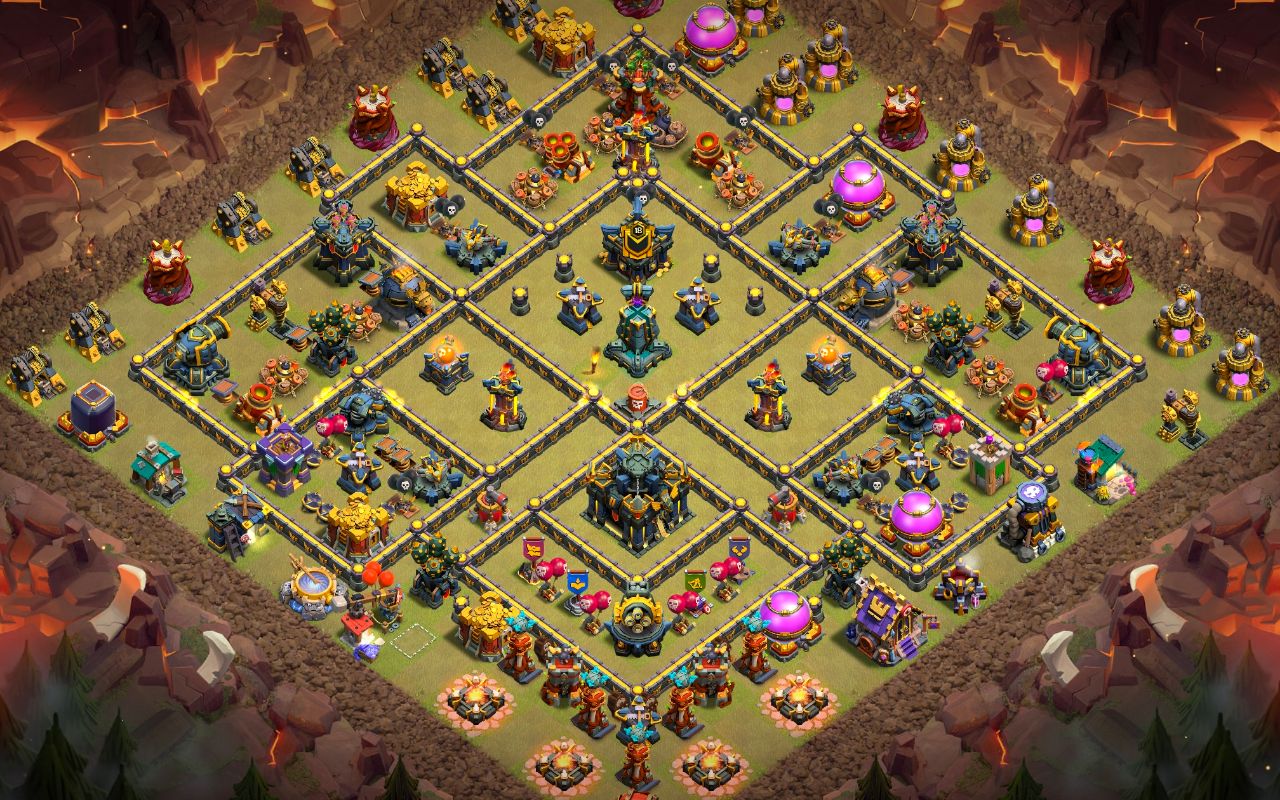 Town Hall 17 War Base layout by Jastineeex