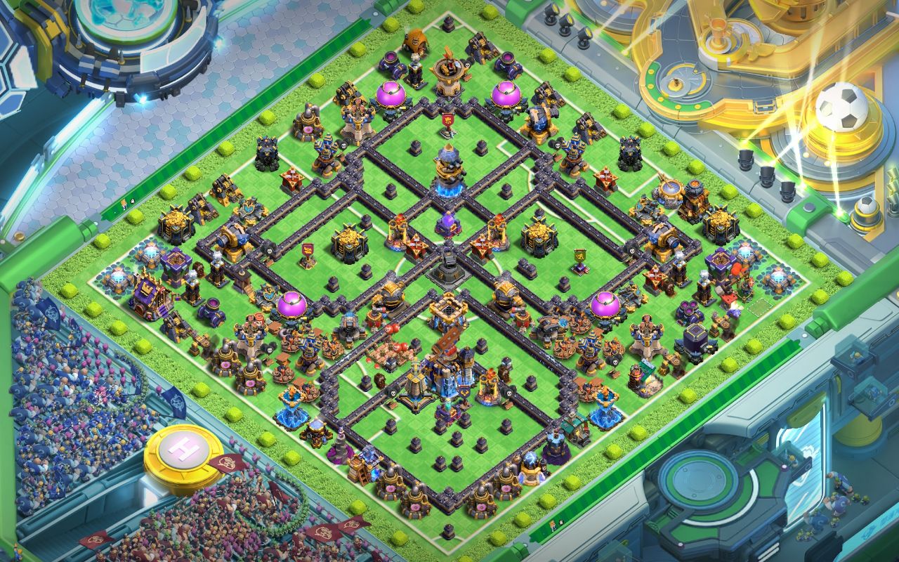 Town Hall 18 Trophy Base layout by Shakil Ahmed