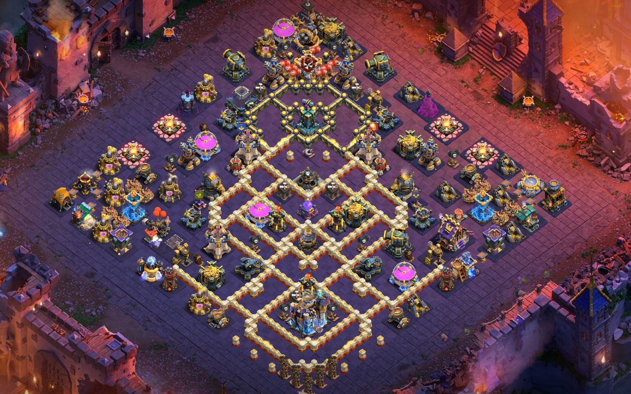 Town Hall 18 War Base layout by `★★★`
